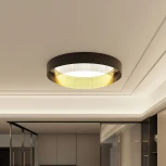 Умный потолочный светильник Eurosvet Imperio 90286/1 чёрный/золото Smart