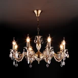 Подвесная люстра Eurosvet Favola 10102/8 античная бронза/прозрачный хрусталь Strotskis