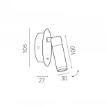 Спот 5W 260LM 3000K, черный Lightstar Omega 200637