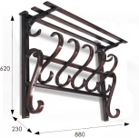 Вешалка настенная В 7Н темно-коричневый от фабрики Mebelik