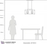 Подвесная люстра Lumina Deco LDP 1140-8 BK+MD (220V)