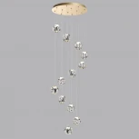 Потолочная каскадная люстра Odeon Light Jemstone 5085/60L золото/прозрачный/металл/акрил LED 60W 4000K 2800Лм (220V, на проводе)