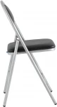 Стул складной Hagen экокожа черный каркас металлик УТ000036844