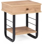 Прикроватная тумба Woodville Малгома черная / дуб вотан 511608