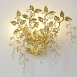 Бра Crystal Lux EDEN AP2 GOLD (220V, подвески, листья, ветки)