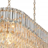 Подвесная люстра большая Vitaluce V53440-8/19, 19xE14 макс. 40Вт (220V, хрусталь, на цепи)