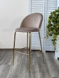 Барный стул GLADE BLUVEL-40 бежевый, велюр / золотой каркас M-City 629M04980