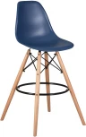 Стул барный DSW BAR (ножки светлый бук, цвет тёмно-синий (BE-12))