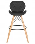Стул барный BUTTERFLY BAR (ножки светлый бук, цвет чёрный)
