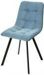 Стул CHILLI-Q SQUARE бирюзовый #H52, велюр / черный каркас, 4 шт./1 к