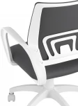 Кресло офисное Topchairs ST-BASIC-W серая ткань крестовина белый пластик УТ000036061
