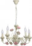 Подвесная люстра DeMarkt Букет 421015005 (220V, на цепи, подсвечник, свеча, цветы, листья, розы)