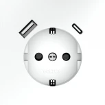 Розетка с заземлением, шторками и USB Type A+С (белый матовый) Voltum S70 VLS040502