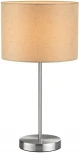 Настольная лампа Lumion Nikki 8250/1T никель/бежевый, металл/текстиль Е27 60W 220V (выключатель, круглые)