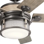 Потолочная люстра с вентилятором Kichler Ahrendale KLF-AHRENDALE-60-AVI (LED, 220V, пульт управления, вертолет, IP44)