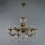 Подвесная люстра Ambiente by Brizzi Aria 8818/6 PB New Leaf (220V, на цепи, свеча)