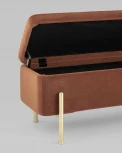 Банкетка Stool Group Болейн с ящиком велюр терракотовый УТ000025571