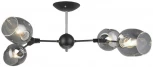 Потолочная люстра на штанге Seven Fires Mouzes SF3328/4C-BK-CR-SMK