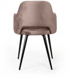 Стул William с подлокотниками ромб, бархат пепельно-бежевый 25/ черный конус Top Concept custom 74738