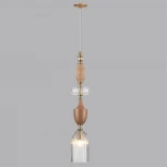 Подвесной светильник Odeon Light Terra 5414/1 античная бронза/терракот/беж/стекло/керамика E14 1*40W (220V, на проводе, круглые)