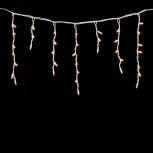 Гирлянда Бахрома 3,1 x 0,5 м Желтая 220В, 120 LED, Провод Белый Каучук, IP65