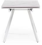 Керамический стол Woodville Габбро 140х80х76 белый мрамор / белый 530829