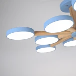 Потолочная люстра Wi-Fi на штанге Turna L10 Blue By ImperiumLoft Turna-B01 (LED, 220V, голосовое управление, умный дом - Алиса)