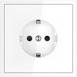 Розетка с заземлением и шторками (белый глянцевый) Voltum S70 VLS040201