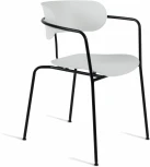 Кресло VAN HALLEN (mod. 2433) пластик/металл, 54,5х53,5х76 см, высота до сиденья 46 белый/черный Tetchair 14296