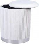 Пуф Шарлотта с ящиком серебро велюр бежевый Stool Group арт.УТ000039501