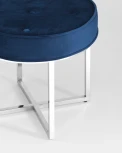 Банкетка Stool Group САПФИР велюр синий сталь серебро УТ000001519