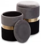 Комплект из 2 пуфиков серый MY iNTERNO New-York MY18A060G(small+big)