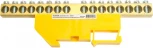 Шина заземления на изоляторе на DIN-рейку 16 выводов (желтый) Stekker 49557