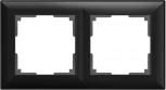 Рамка на 2 поста (черный матовый) W0022208 (a051029)