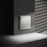 Проходной переключатель одноклавишный с подсветкой (сталь) Voltum S70 VLS010405