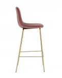 Стул барный Stool Group Валенсия SN велюр пыльно-розовый золотые ножки УТ000036447
