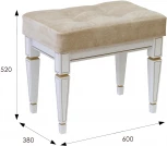 Банкетка Васко В 97Н белый ясень/золото от фабрики Mebelik