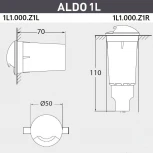 Встраиваемый светильник уличный Fumagalli Aldo 1L1.000.000.LXZ1L (220V, круглые, IP67)
