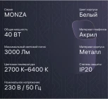 Потолочная люстра светодиодная с ДУ Ritter Monza 52391 8