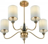 Потолочная люстра на штанге Lumion Anri 6590/5 латунь/мятный зеленый, металл, керамика/текстиль E14 5*40W 220V