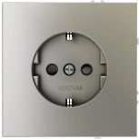 Розетка с заземлением и шторками (шелк) Voltum S70 VLS040204