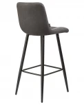 Стул барный NICOLE (черные матовые ножки, серая антрацитовая винтажная экокожа (RU-08))