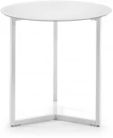 Журнальный стол La Forma (ex Julia Grup) Raeam (Белый/ Стекло,Сталь,Металл)