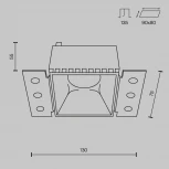 Встраиваемый светильник под гипсокартон Share GU10 1x20Вт Maytoni Technical DL051-01-GU10-SQ-WB (220V)