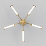 Потолочная люстра на штанге Eurosvet Stark 50386/5 LED латунь (220V)