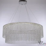 Подвесная люстра светодиодная APL LED Sicilia SH02.93.C.Ni.4000 (220V, хрусталь, на тросе)