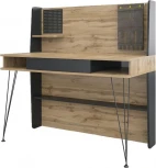 Письменный стол Woodville Нобира антрацит / дуб ирландский 515117