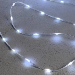 Гирлянда Роса Про 20м белая 24В, 200 LED, провод прозрачный ПВХ, IP65 Laitcom RPro200-20m-1W