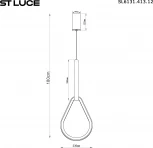 Светильник подвесной ST Luce Shape SL6131.413.12 Черный/Черный, Терракотовый LED 1*12W 4000K (220V, на проводе)
