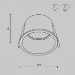 Встраиваемый светильник Reif GU10 1x50Вт Maytoni Technical DL049-01W (220V, круглые)